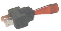 Sierra International Duckbill TG21360 On-Off-On SPDT Toggle Switch with Plastic Handle & Bezel Nut & Spacer Ring, 1", Black