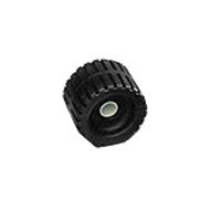 5"-1 1/8" ID CE Smith Trailer 29537 Ribbed Wobble Roller, Black