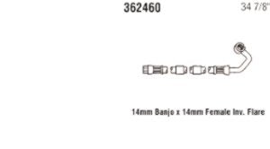 Power Steering Gates 362460 Hose Assembly Pressure Line