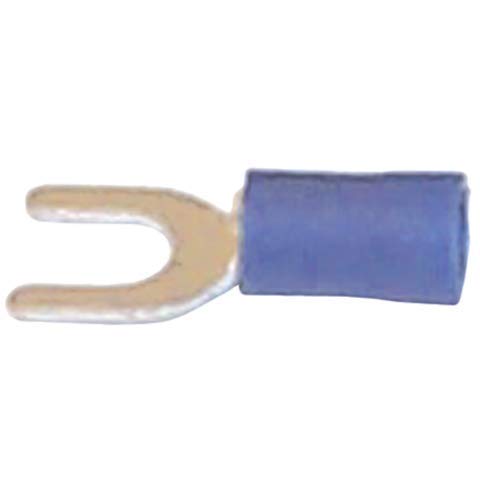 Insulated Spade Lug Terminals Sierra International EC04220 for 16-14 Gauge Wire (10 Pack), Blue, Size 10