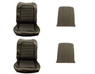 65-S-BUCK-BK Scott Drake Front Bucket Seat Upholstery - Standard - Black