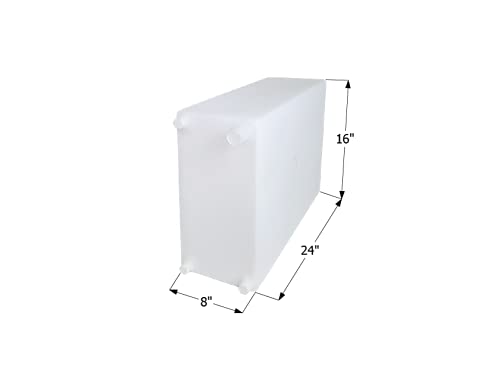 Fresh Water Tank ICON 12731, WT2467, 30x16x8, 15 Gal., w/ 1/2" Fittings