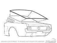 Rear Window Weatherstrip Scott Drake C5ZZ-6342084-A