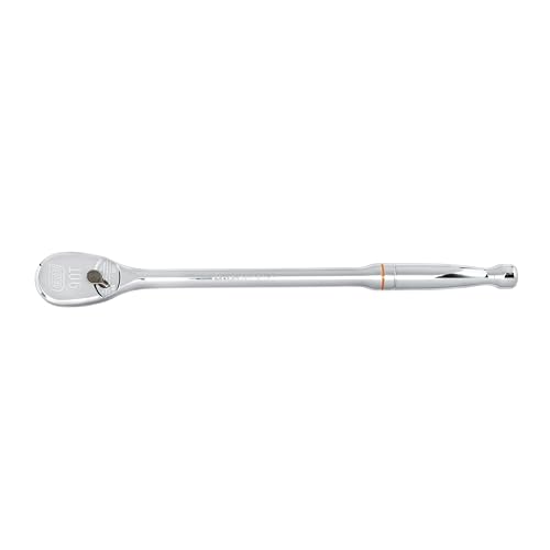GEARWRENCH 90 Tooth 1/2" Drive Long Handle Teardrop Ratchet 15" - 81360T, Multi, One Size