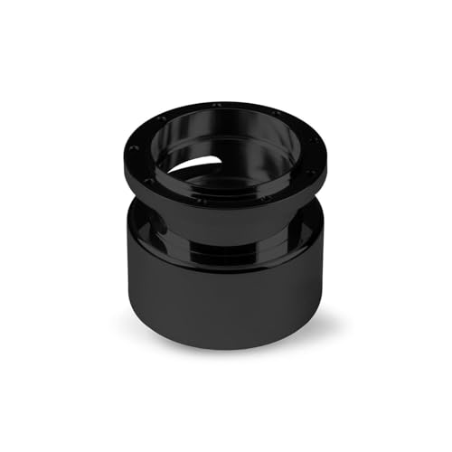 Telescopic Nine Bolt 2" Travel Black Billet Aluminum Steering Wheel HUB Adapter for '84-'90 GM