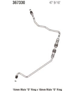 Power Steering Gates 367330 Hose Assembly Pressure Line