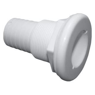 Thru-Hull T-H Marine Straight 1-1/2" WHT