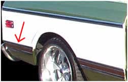 Brothers Trucks Bedside Molding-Lower-Rear-Right-Shortbed-Black MFBS92R