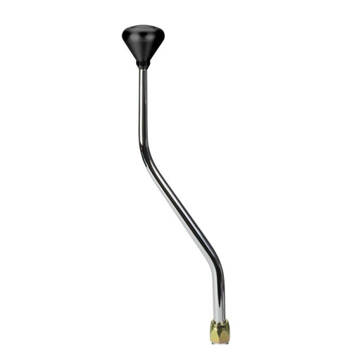 ES Shifter Lokar Performance Products Gm 4L80 Chrome 16" Double Bend Lever Mushroom Black Knob