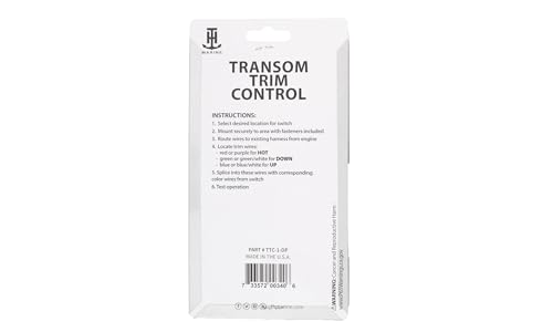 T-H Marine Push Button TTC-1-DP Transom Trim Switch, Black