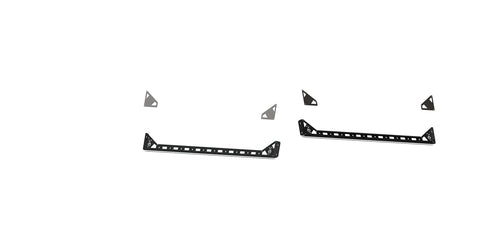 TRECK Road Armor Dual Lower 5ft Bed Mid-Size Truck Rail Mounts (Pair) (500BRS-SMK-415)