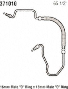 Power Steering Gates 371010 Hose Assembly Pressure Line