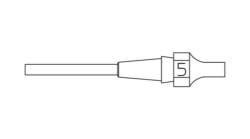 Weller T0051325499 5 XDS DESOLDERING TIP 1.8X3.3 L 10.5MM, Black