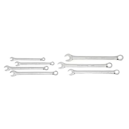Long Pattern GEARWRENCH Combination SAE Wrench Set, 12 Point, 7 Piece with Tool Roll - 81933