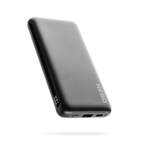 10K NEBO 10000mAh Power Bank | 37Wh Capacity, 2-Way Output Charging, Durable USB & USB-C Ports, Compatible with iPhone & Android, TSA Approved Travel Essential