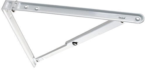 Folding Shelf Bracket JR Products 20725 - White, 12" x 12" x 16.50"