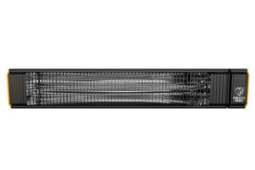 Obsidian Big Ass Fans - Low-light Infrared Electric Heater, Black and Yellow, Indoor or Outdoor Spaces, Patios, Restaurants, Hardwired Wall Mount