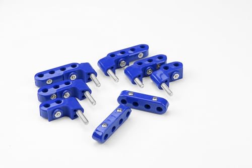 Horizontal Wire Separator Smoothie KIT for 7-8mm Plug Wires, 6 Brackets, 2 2-Place, 2 3-Place, and 4 4-Place SEPARATORS, Blue