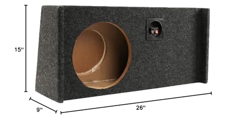 Single Bbox Sealed 10 Inch Subwoofer Box Enclosure for Ford F150 Super Crew Cab 2009-2018 - Premium Subwoofer Box Improves Audio Quality, Sound & Bass - Car Subwoofer Boxes & Enclosures