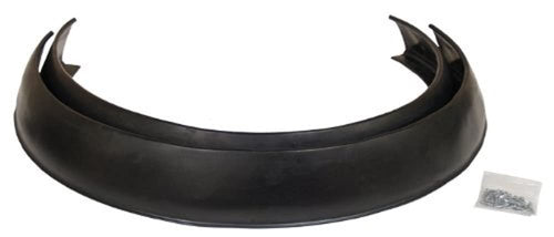 Flexy Flares Pacer Performance Black 4-1/4" x 58" Xtra Wide No Lip Side Mount Rubber Fender Extension Kit - 2 Piece