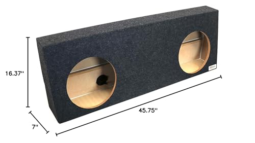 Bbox 12" Dual Sealed Carpeted Subwoofer Enclosure - Fits 2007-2013 Toyota Tundra Crew Max - Subwoofer Box Improves Audio Quality, Sound & Bass