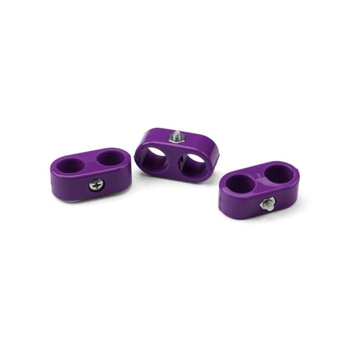 Double Place T-CLAMP, 5/8"-5/8", 3 Pieces, Purple