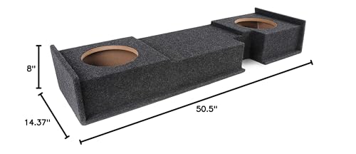 Dual Sealed Bbox 12 Inch Subwoofer Enclosure - Accu Tuned Subwoofer Boxes & Enclosures - Subwoofer Box Improves Audio Quality, Sound & Bass - Fits 2000-2003 Ford F150 Super Cab