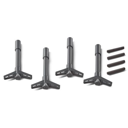PROFORM Valve Cover Fastener 440-886 - Stud - 1/4-20 in Thread - Tall T-Bar Wing Nuts - Mopar Omega Logo - Steel - Gray Paint - Set of 4