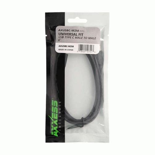 USB-C AXXESS Replacement Cable - 6 Ft, Male to Male (AXUSBC-M2M)