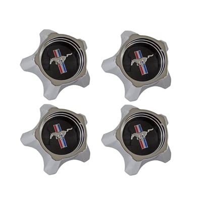 C7ZZ-1130-BK Scott Drake 1967 Styled Steel Wheel Hub Caps Black Set of 4