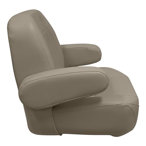 Wise Mid Back 3127-1725 Premier Pontoon/Boat Helm with Flip Up Arm Rests - Mocha Java