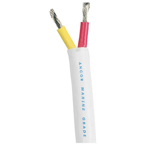 Ancor 126710 Marine Grade Products Safety Duplex Cable, 16/2 AWG (2 x 1mm2), Round - 100ft,Red/Yellow