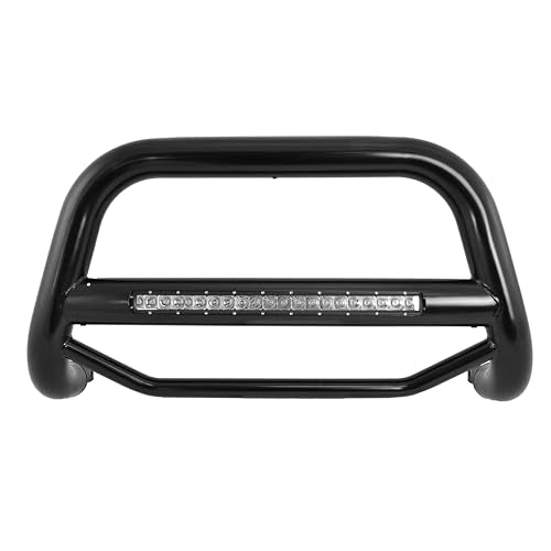 Max Beacon Black Horse Bull Bar No Skid Plate Black Compatible with 2022-2024 Jeep Cherokee-MAB-B8802B