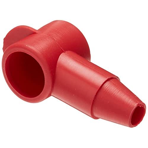 Battery Terminal Boot Powermaster, Top Post Cover, Rubber, Red, Each