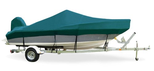 Trailerite Taylor Made Products Semi-Custom Boat Cover for Inshore Fishing Boats with Outboard Motor - Includes Motor Hood, Multiple Sizes and Colors