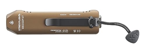 Wedge XT Streamlight 500-Lumen 1,900-Candela Flat Everyday Carry Flashlight, Includes USB-Cable and Pocket Lanyard, Coyote
