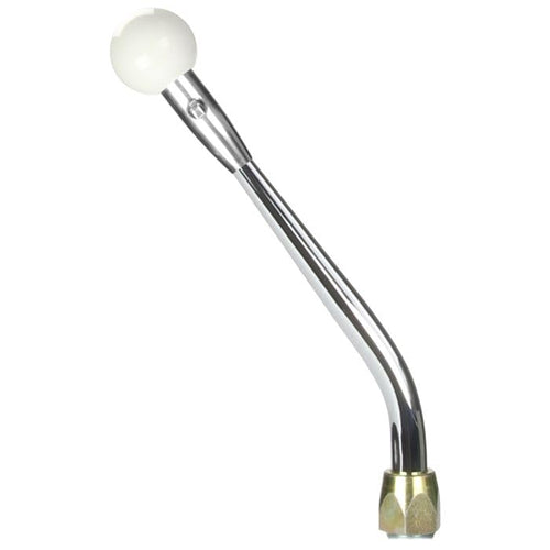 Fm Shifter Lokar Performance Products GM 4L60E Chrome 10" Single Bend Lever Muscle Car White Knob