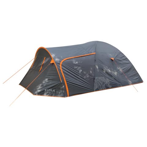 Bear Den 5 Tent, Kuma Outdoor Gear, Graphite/Orange, 483-KM-TEBD-GO-5