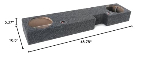 Dual Sealed Bbox 10 Inch Subwoofer Enclosure - Accu-Tuned Sealed Subwoofer Boxes & Enclosures - Subwoofer Box Improves Audio Quality, Sound & Bass - Fits 2001-2016 Ford F250/350/450 Extended Cab