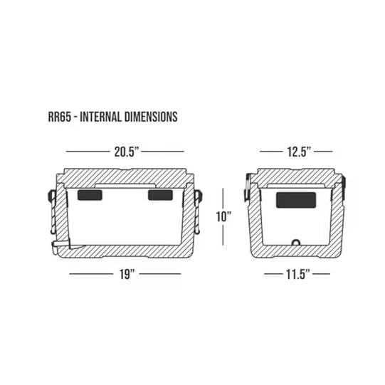 65 V2 Rugged Road Cooler, Forest Green