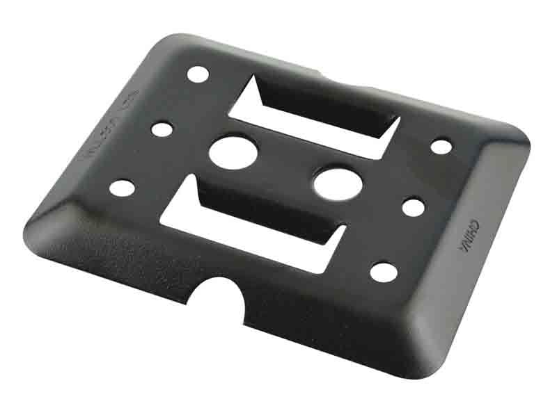 Mini E-Track Plate 2 Slots - Erickson Manufacturing Black (9134)