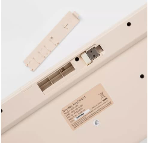 Bluetooth Keyboard Heyday with Numpad - Stone White