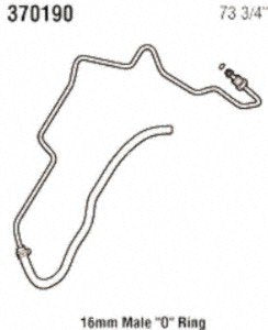 Power Steering Gates 370190 Return Line Hose Assembly