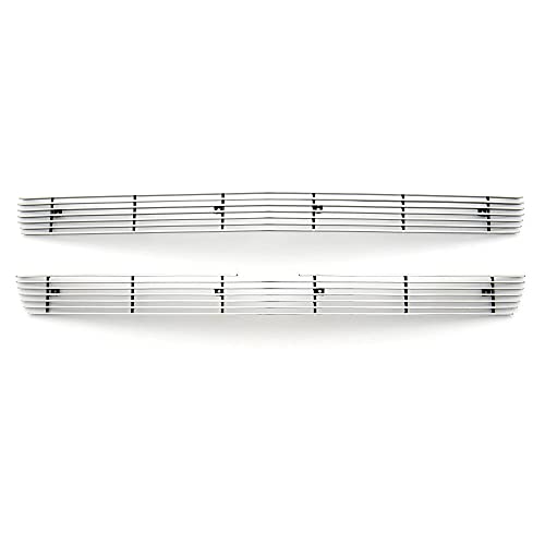 Horizontal T-Rex 21075 Aluminum Polished Finish Billet Grille Overlay for Chevrolet Suburban Tahoe Silverado