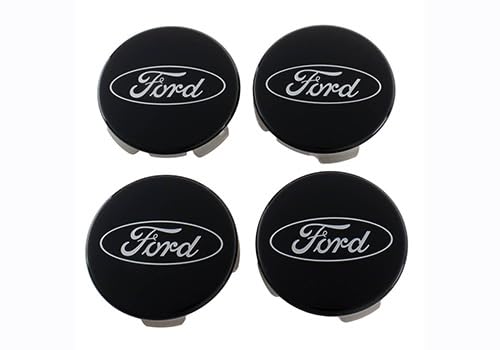 Black and Chrome Ford Truck/SUV Wheel Center Cap Kit for F-150 (4 Center Caps)