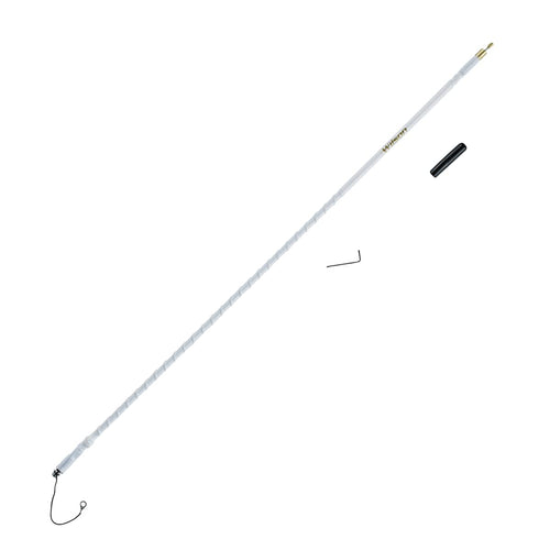 305-485 Wilson Antennas CB Antenna Silver Load FGT Series 3'Fiberglass Whip Antenna, AM|FM Ready, White