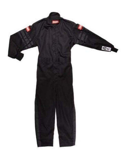 Kids RaceQuip Unisex-Child Single Layer Suit (Black, X-Small)