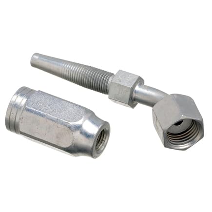 Gates Field Attachable Type T 12C2AT-12RFFORX45S for G2 Hose, 2 Wire, Female Flat-Face O-Ring Swivel, 45 Bent Tube, 1 1/4" ID