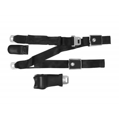 68-9 Concours Scott Drake 3Pt Seatbelt Blk (SB-3P-BK-68-C)