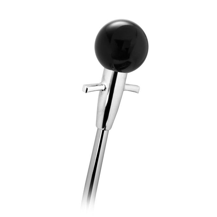 LOKAR 4L60E FM Shifter Chrome 8" Single Bend Lever Muscle Car Black Knob